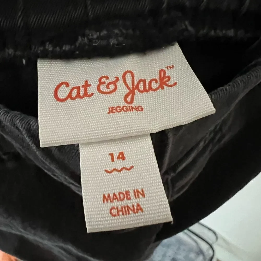 Cat & Jack Black Girl Jegging size 14